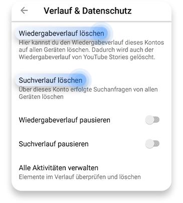 YouTube-Verlauf über die App löschen: Schritt 3