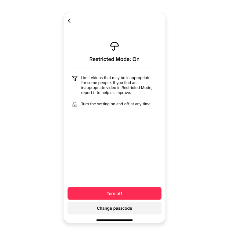 step 9 to turn on Restricted mode on TikTok