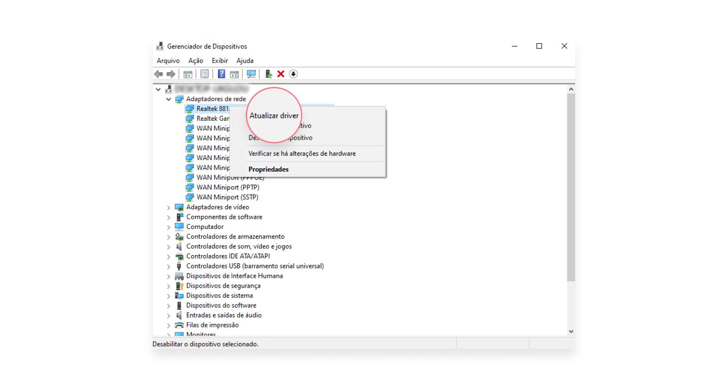 Atualize os drivers do adaptador de rede ethernet: passo nº3