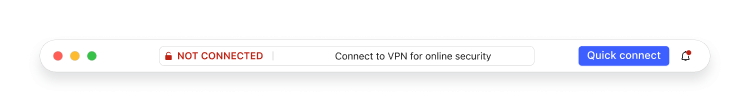 NordVPN app status bar for macOS with a Quick Connect button