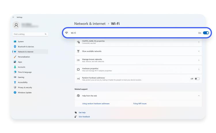 Win11 wi_fi network