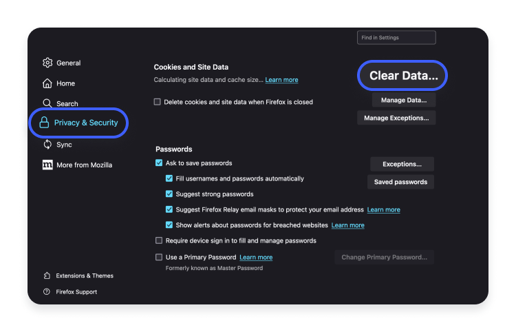 Firefox on desktop step 2