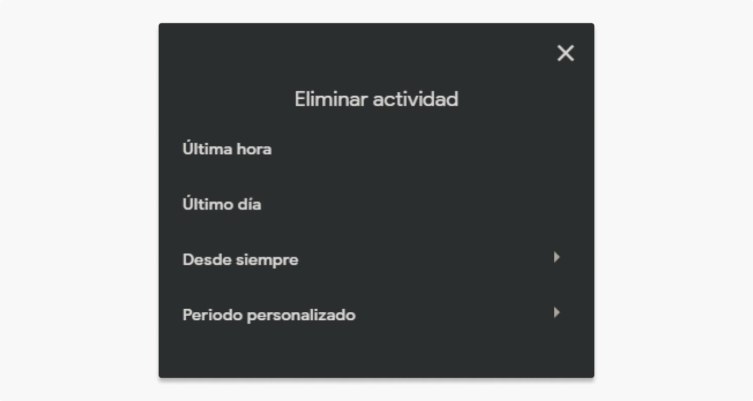 borrar el historial de Google en Android: paso 2