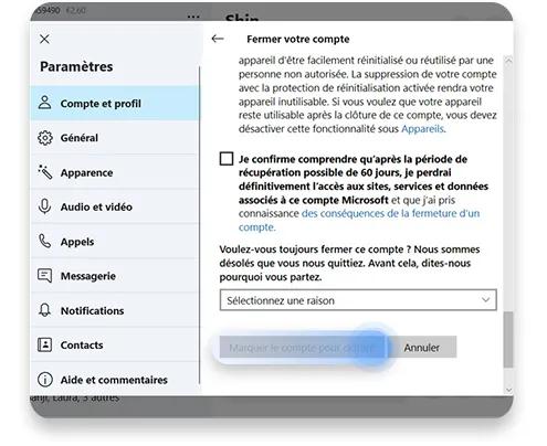 supprimer un smartphone sur un ordinateur: étape 4