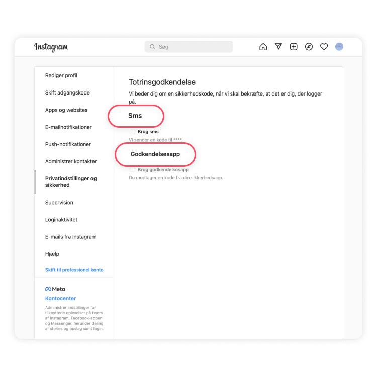 Sådan slår du 2-faktor godkendelse til