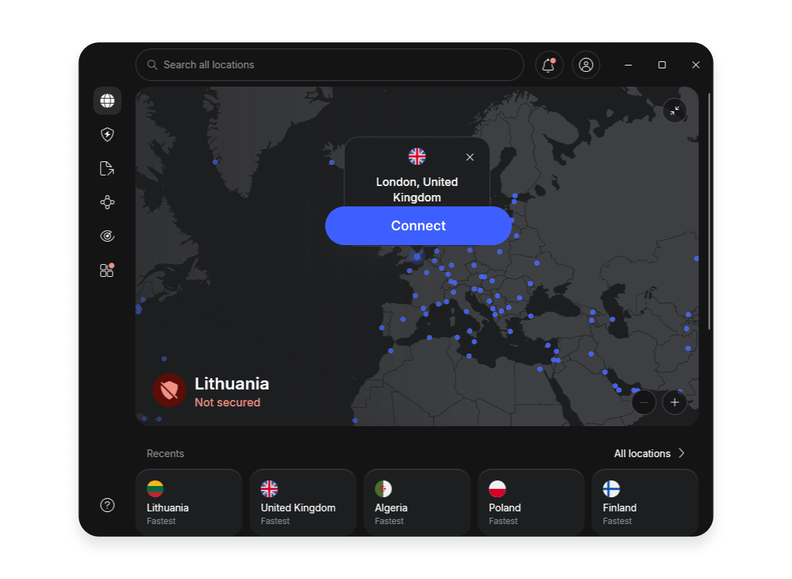 Change VPN location Windows 3