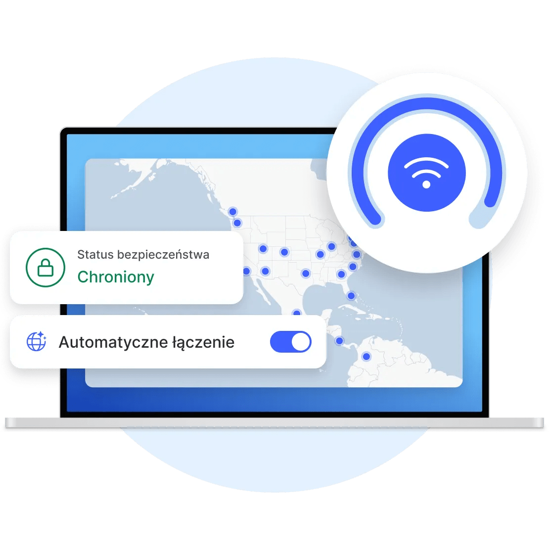 Aplikacja NordVPN na komputer.