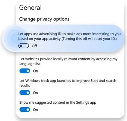 How to reset advertising ID