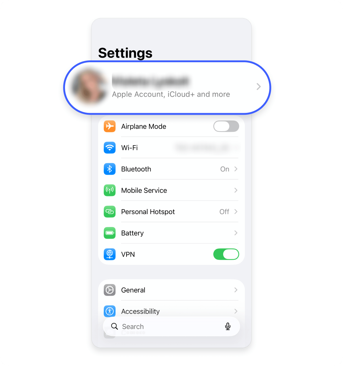 How to add a trusted phone number to your Apple account: Step 1.
