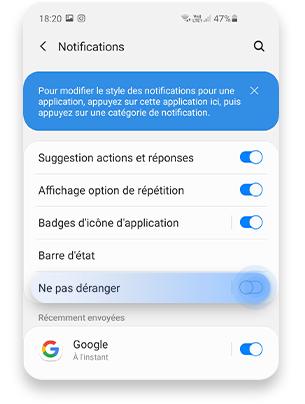 désactiver les notifications pour Messenger - dernière étape