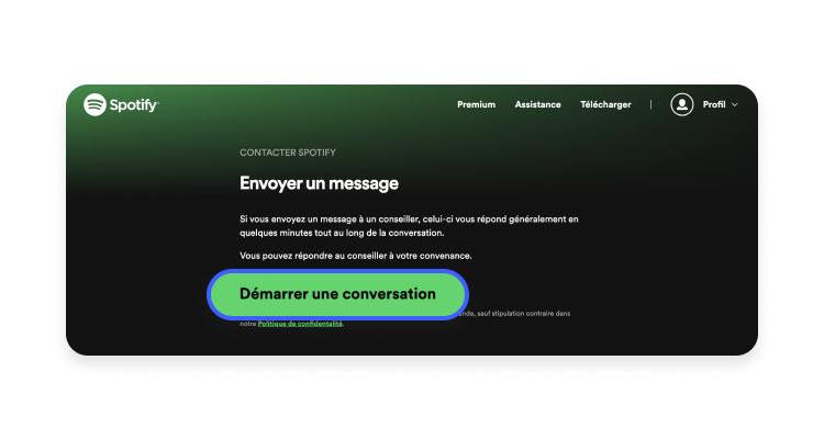Démarrer une conversation