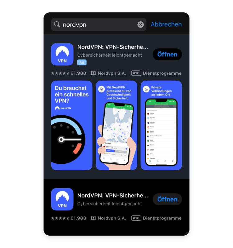 zuverlässiges vpn abo aus dem app store laden