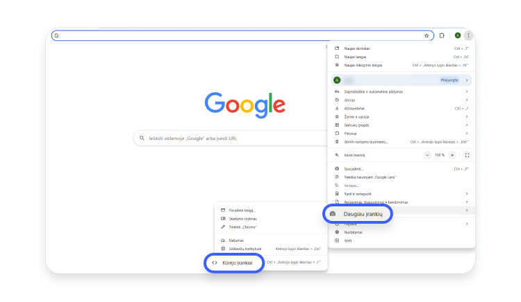 Kaip patikrinti, ar naudojami slapukai: 1 žingsnis