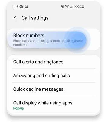 Tap on Block numbers