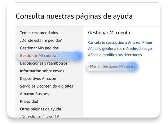 eliminar una cuenta de Amazon: paso 3