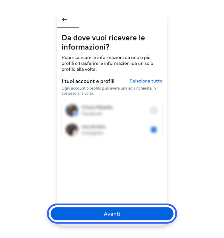 Screenshot #4 backup dati Instagram