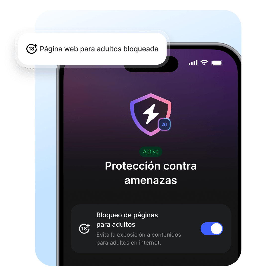 Un hombre usa el bloqueador de páginas para adultos de NordVPN para navegar de forma más segura.