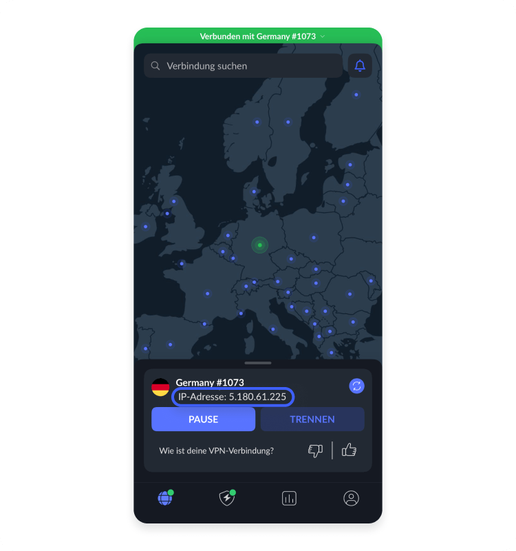 Ip ändern durch verbindung mit einem remote server vpn