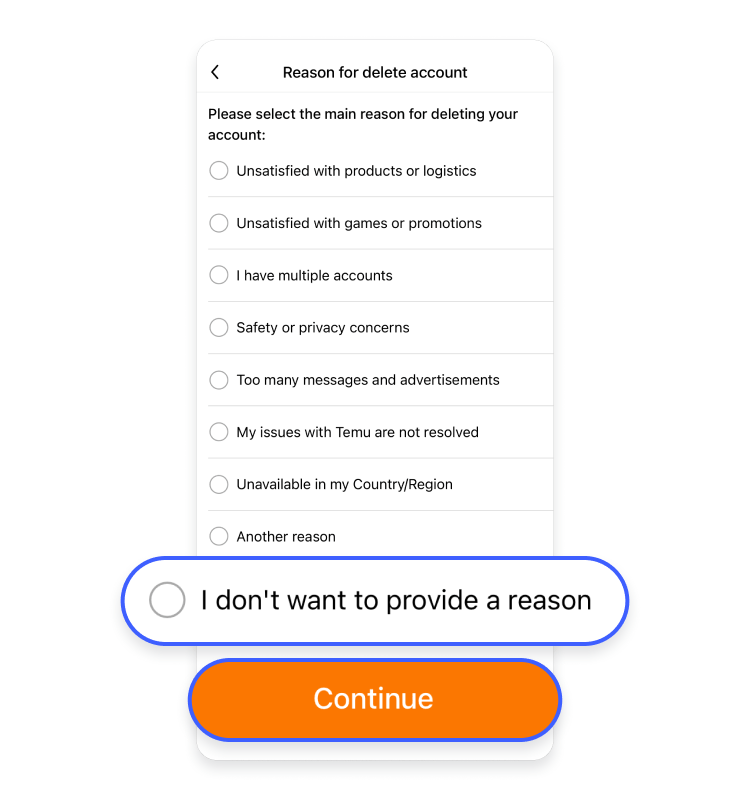 How to delete your Temu account on an iPhone 5