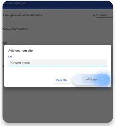 desabilitar pop up