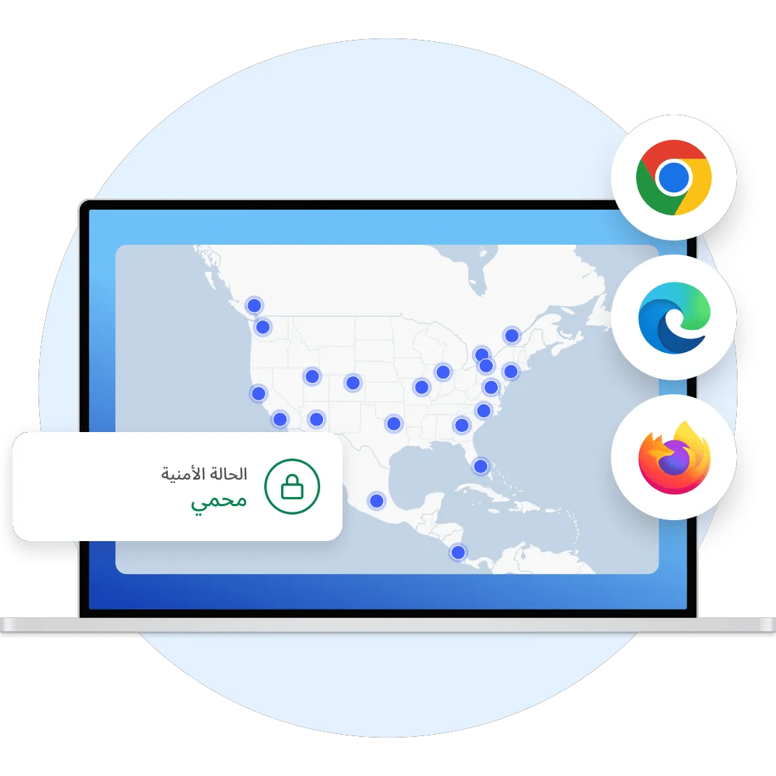 يقدم NordVPN إضافات وكيل لمتصفحات Chrome وEdge وFirefox