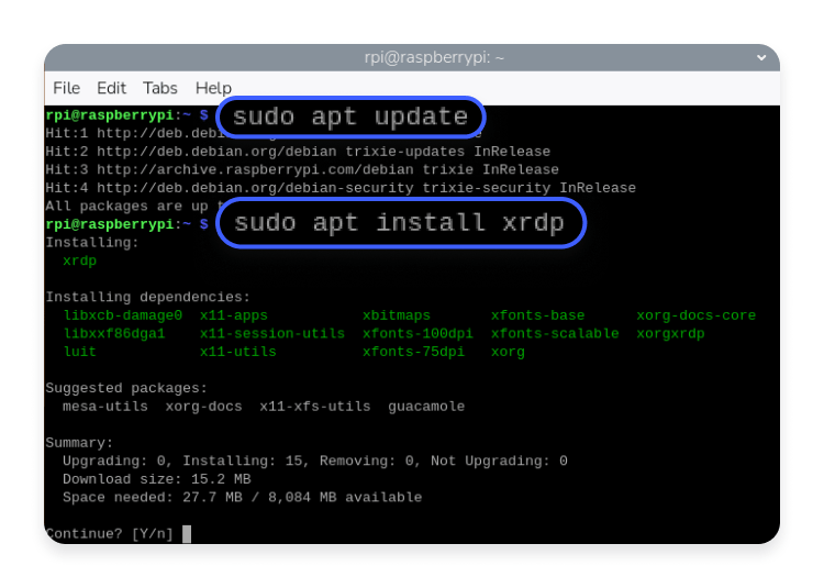 Install XRDP on Raspberry Pi