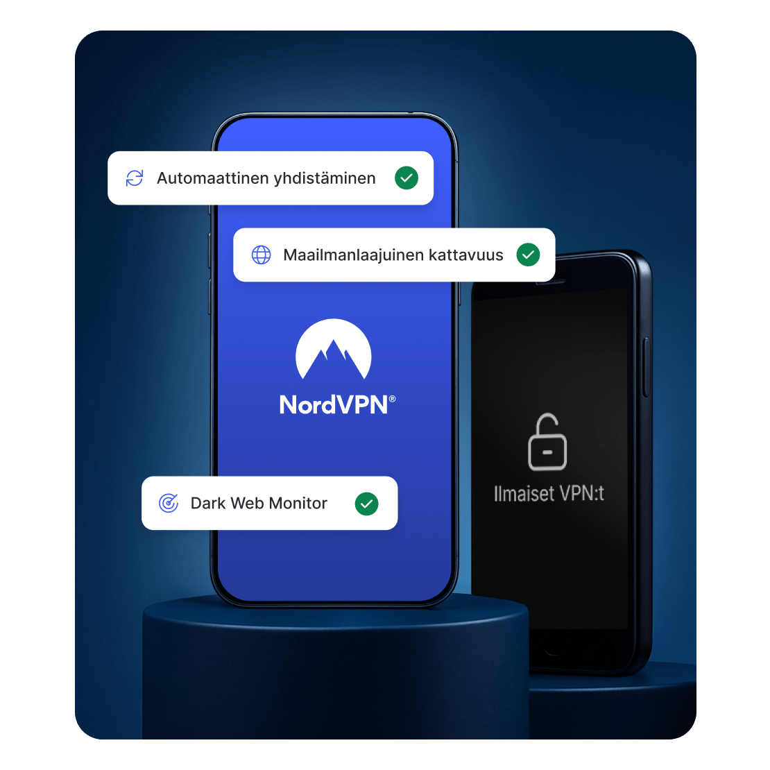 NordVPN-sovellus näyttää ominaisuuksia, joita ei ole saatavilla ilmaisissa VPN-sovelluksissa.