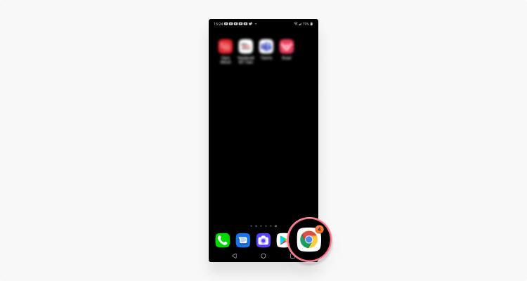 limpar cookies no Chrome do Android: passo nº1