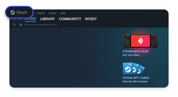 Steam app