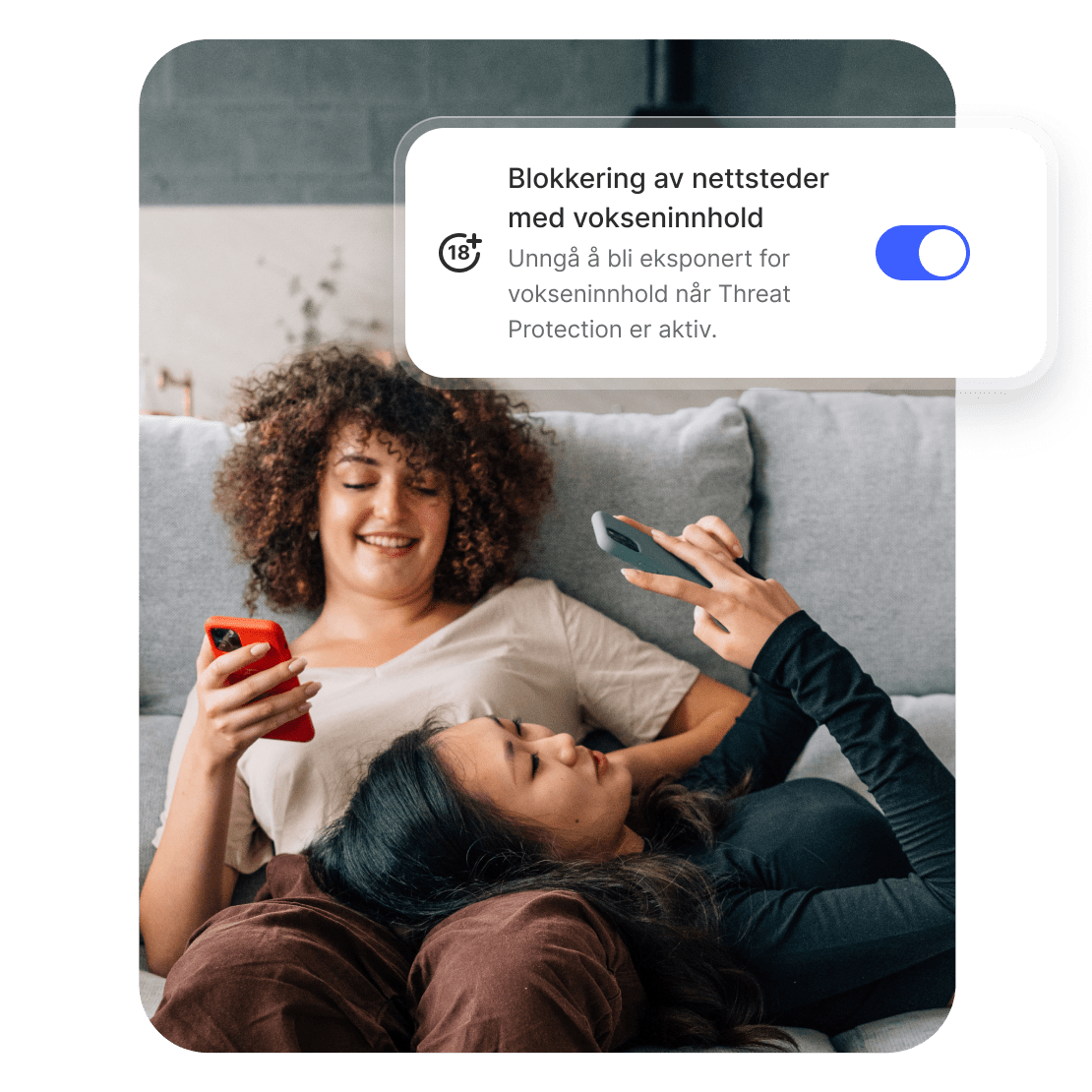 To venner bruker blokkering av nettsteder med vokseninnhold for å være tryggere på nett.