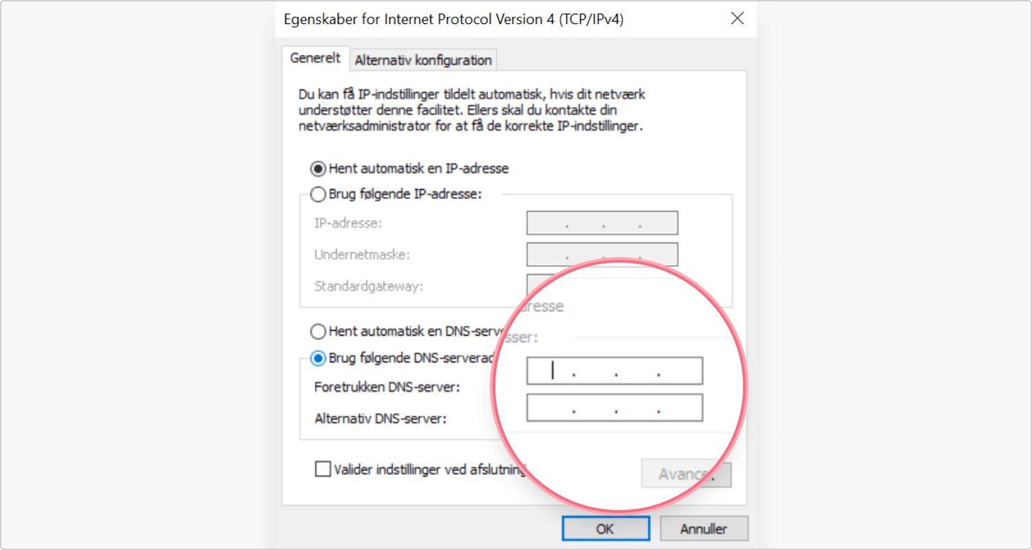 Sådan ændrer du DNS i Windows 10: trin 8