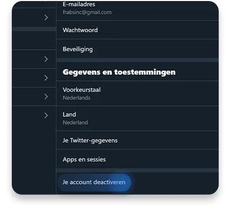 Hoe verwijder je Twitter op desktop stap 4