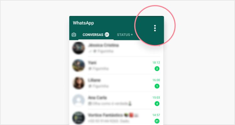 excluir whatsapp: passo nº1