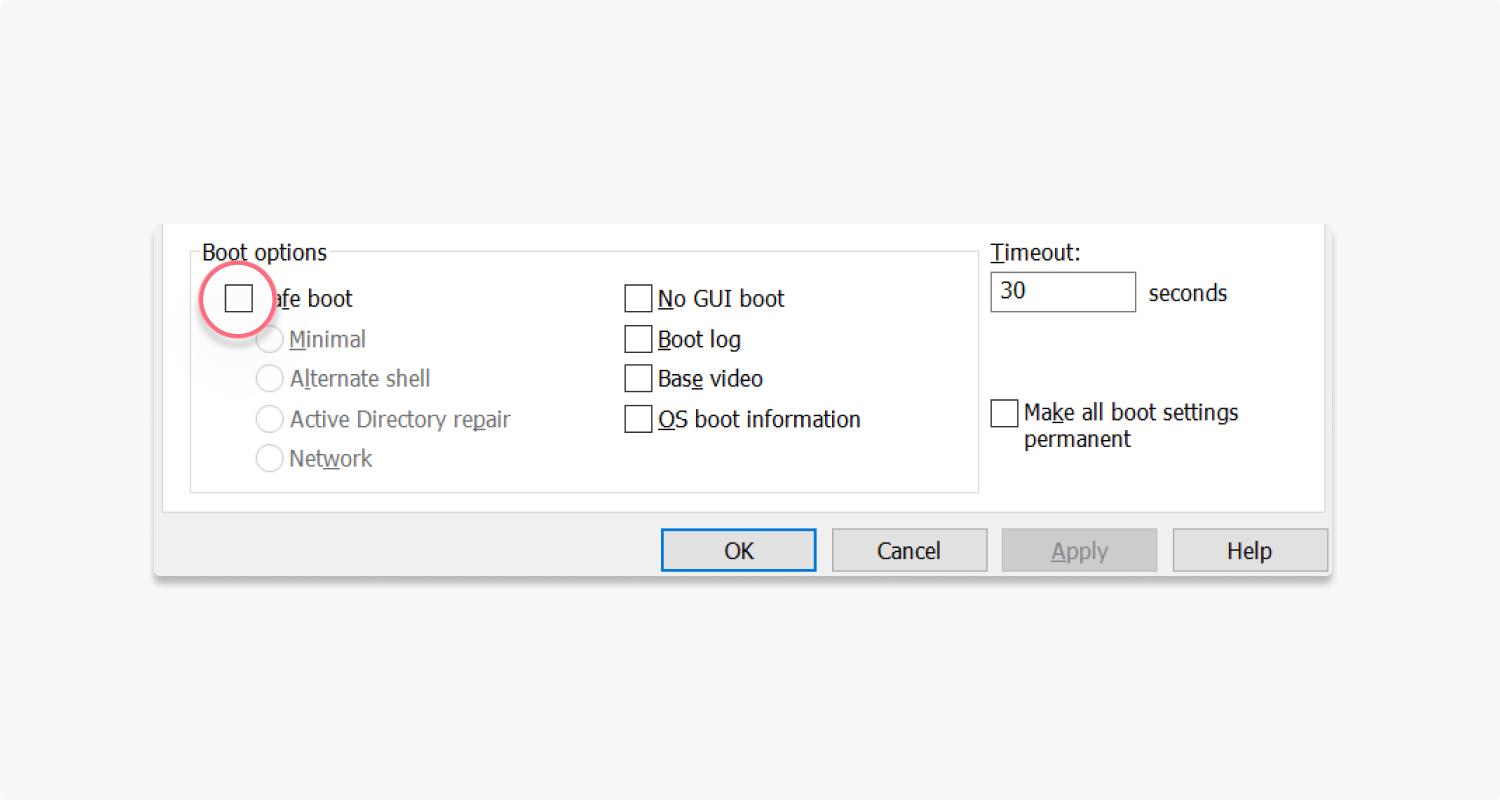 Boot options