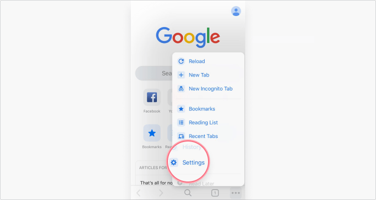 Delete cookies in Chrome Mobile