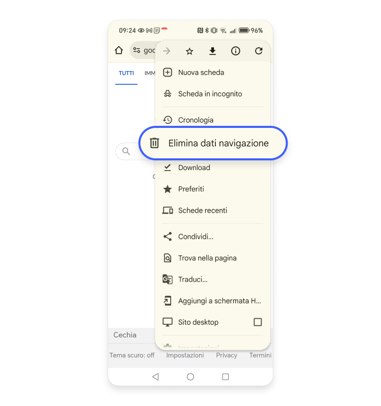 Elimina dati di navigazione