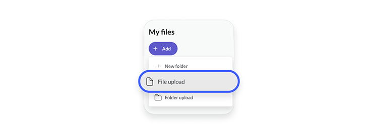 Select File upload.