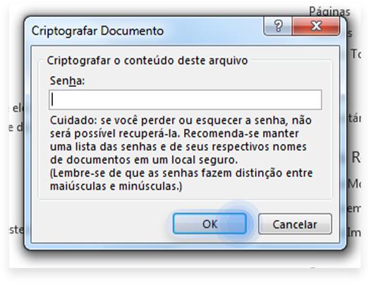 como colocar senha em um arquivo do Word: passo nº5