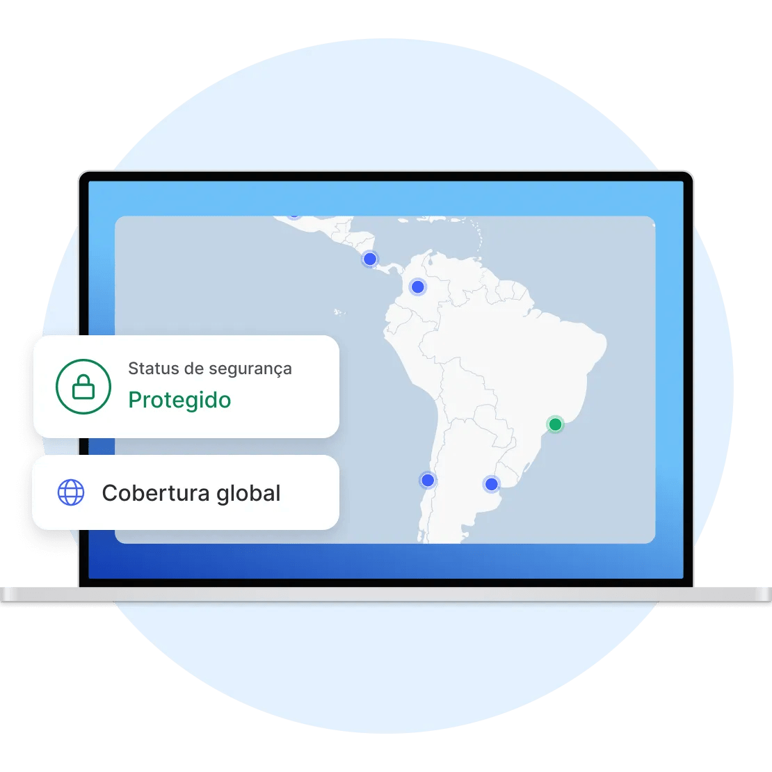 Um notebook conectado à VPN