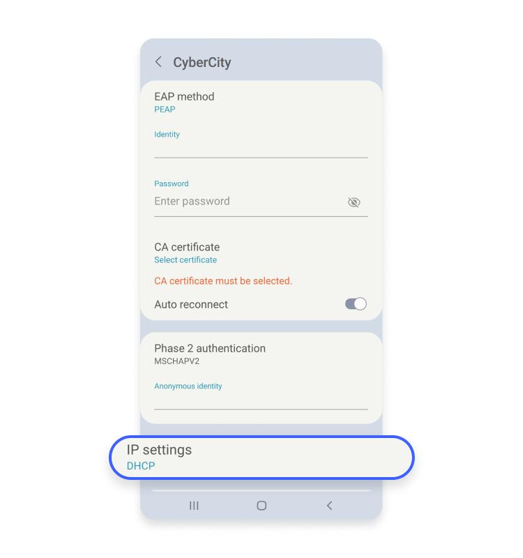 router ip android ip options