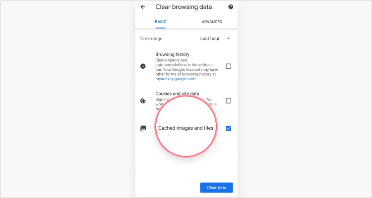 Clear Cache on Chrome Mobile