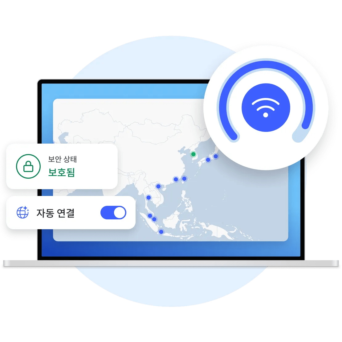 데스크톱용 NordVPN 앱.