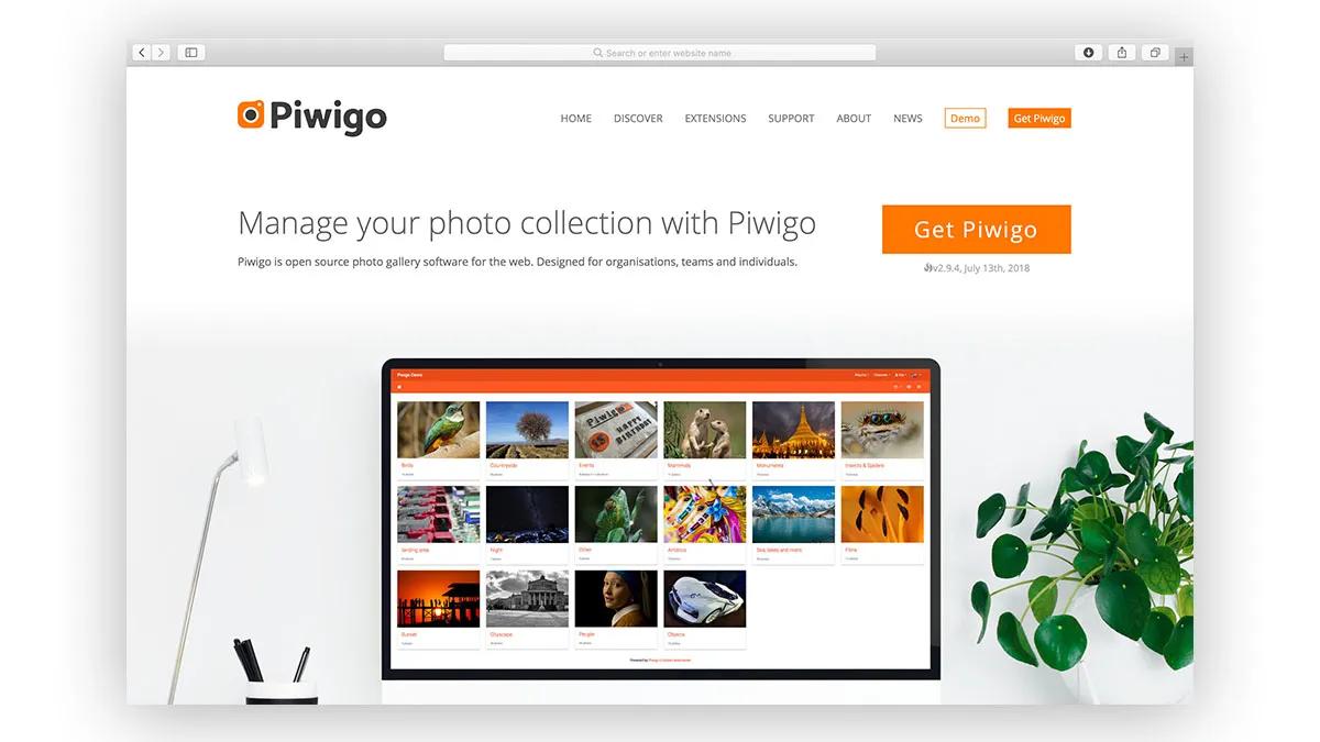 Piwigo landing page