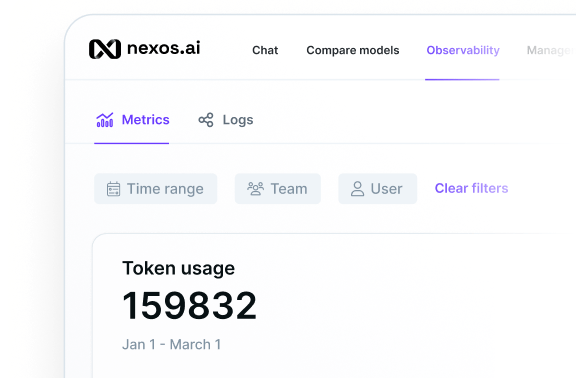 nexos.ai web platform connection