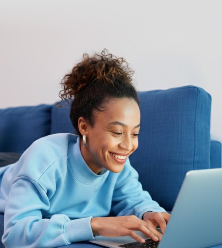 A woman is using NordVPN’s kill switch feature 