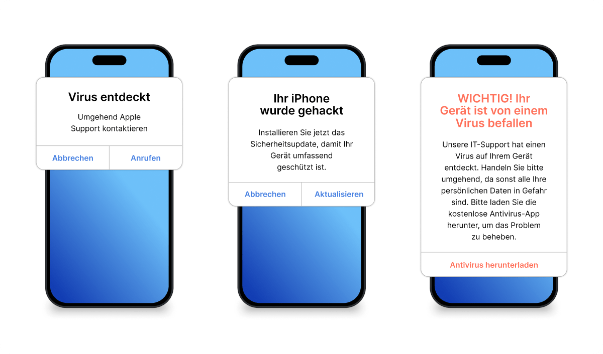 Gefälschte Meldungen iPhone gehackt