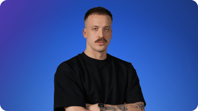 Retrato de Karolis Jodikaitis, investigador de informações sobre a dark web na Nord Stellar.