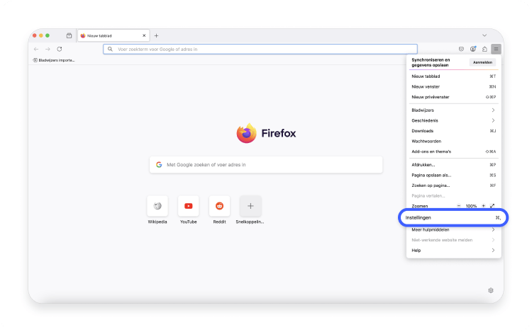 Firefox settings
