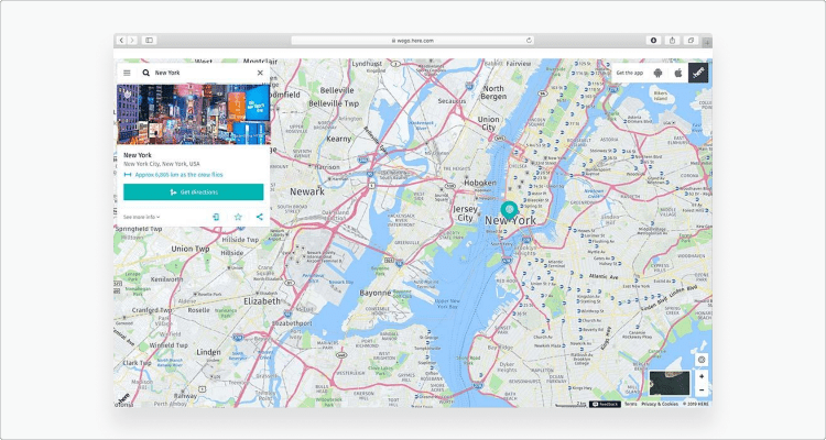 Google Maps alternativen - Here WeGo