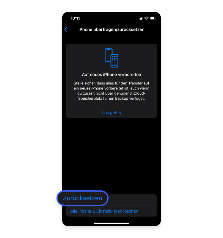 iphone alle inhalte und einstellungen löschen